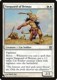 Vanguard of Brimaz, The List Reprints
