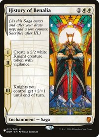 History of Benalia, The List Reprints