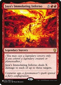 Jaya's Immolating Inferno, The List Reprints