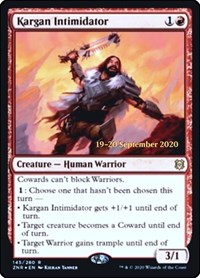 Kargan Intimidator, Prerelease Cards