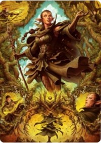 Nissa of Shadowed Boughs Art Card (6/81), Art Series: Zendikar Rising