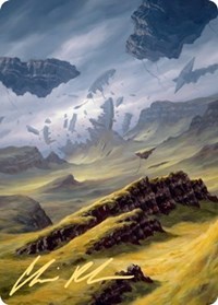 Plains Art Card (9/81) (Gold-Stamped Signature), Art Series: Zendikar Rising