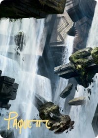 Island Art Card (10/81) (Gold-Stamped Signature), Art Series: Zendikar Rising
