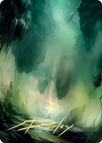 Swamp Art Card (13/81) (Gold-Stamped Signature), Art Series: Zendikar Rising