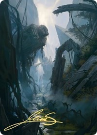 Swamp Art Card (14/81) (Gold-Stamped Signature), Art Series: Zendikar Rising