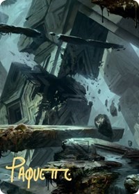 Swamp Art Card (15/81) (Gold-Stamped Signature), Art Series: Zendikar Rising