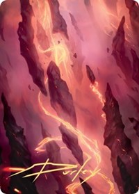 Mountain Art Card (16/81) (Gold-Stamped Signature), Art Series: Zendikar Rising