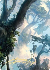 Forest Art Card (19/81) (Gold-Stamped Signature), Art Series: Zendikar Rising