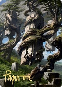 Forest Art Card (20/81) (Gold-Stamped Signature), Art Series: Zendikar Rising