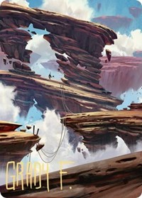 Boulderloft Pathway Art Card (Gold-Stamped Signature), Art Series: Zendikar Rising