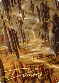 Brightclimb Pathway Art Card (Gold-Stamped Signature), Art Series: Zendikar Rising