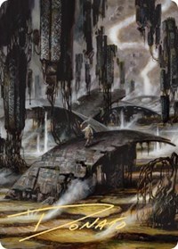 Grimclimb Pathway Art Card (Gold-Stamped Signature), Art Series: Zendikar Rising