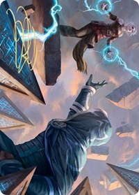 Nahiri's Binding Art Card (Gold-Stamped Signature), Art Series: Zendikar Rising