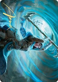 Sea Gate Stormcaller Art Card (Gold-Stamped Signature), Art Series: Zendikar Rising