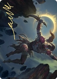 Nighthawk Scavenger Art Card (Gold-Stamped Signature), Art Series: Zendikar Rising