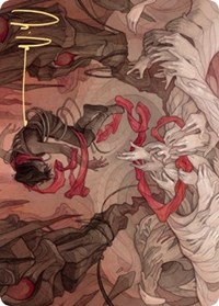 Thwart the Grave Art Card (Gold-Stamped Signature), Art Series: Zendikar Rising