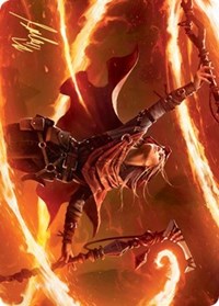 Magmatic Channeler Art Card (Gold-Stamped Signature), Art Series: Zendikar Rising