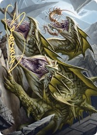 Grakmaw, Skyclave Ravager Art Card (Gold-Stamped Signature), Art Series: Zendikar Rising