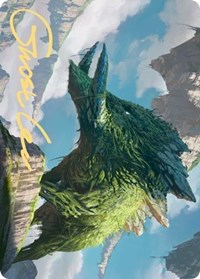 Yasharn, Implacable Earth Art Card (Gold-Stamped Signature), Art Series: Zendikar Rising