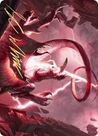 Thundering Rebuke Art Card (Gold-Stamped Signature), Art Series: Zendikar Rising