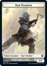 Kor Warrior // Plant Double-Sided Token, Zendikar Rising