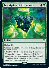 Inscription of Abundance, Promo Pack: Zendikar Rising