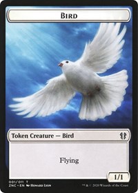Bird // Kor Ally Double-Sided Token, Commander: Zendikar Rising
