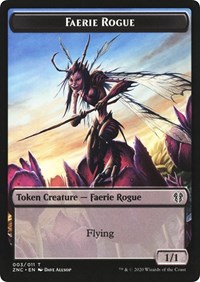 Faerie Rogue // Rat Double-Sided Token, Commander: Zendikar Rising