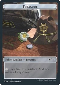 Treasure // Walker (Bicycle Girl) Double-sided Token, Secret Lair Drop Series