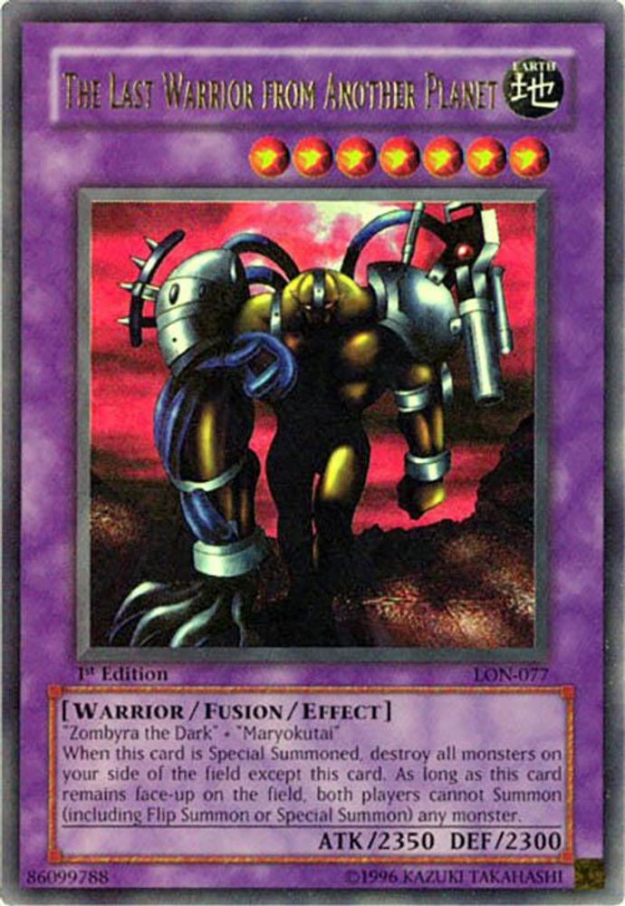 The Last Warrior from Another Planet, 1st-edition, front