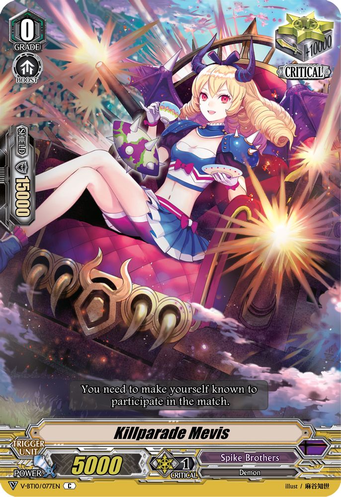 Killparade Mevis, Standard, front
