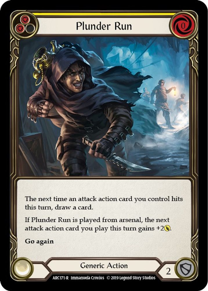 Plunder Run (Yellow), 1st-edition-rainbow-foil, front