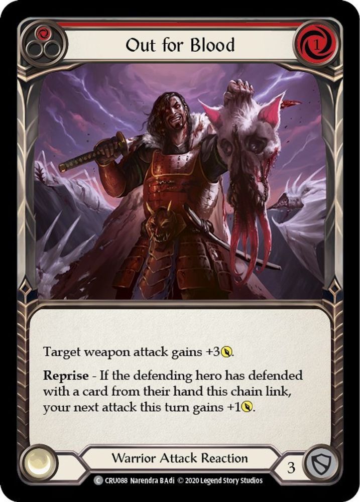 Out for Blood (Red), 1st-edition-normal, front