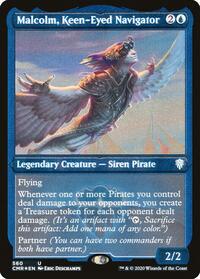 Malcolm, Keen-Eyed Navigator (Foil Etched), Commander Legends