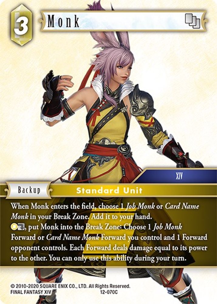 Monk, Standard, front