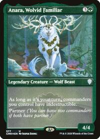 Anara, Wolvid Familiar (Foil Etched), Commander Legends