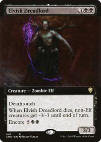 Elvish Dreadlord (Extended Art), Commander Legends