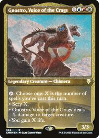 Gnostro, Voice of the Crags (Foil Etched), Commander Legends