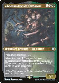 Abomination of Llanowar (Foil Etched), Commander Legends
