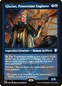 Glacian, Powerstone Engineer (Foil Etched), Commander Legends