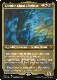Karador, Ghost Chieftain (Foil Etched), Commander Legends