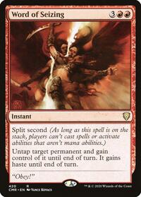 Word of Seizing, Commander Legends