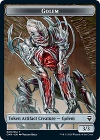 Golem // Zombie Double-Sided Token, Commander Legends