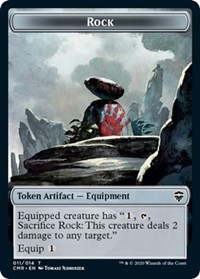 Rock // Salamander Warrior Double-Sided Token, Commander Legends