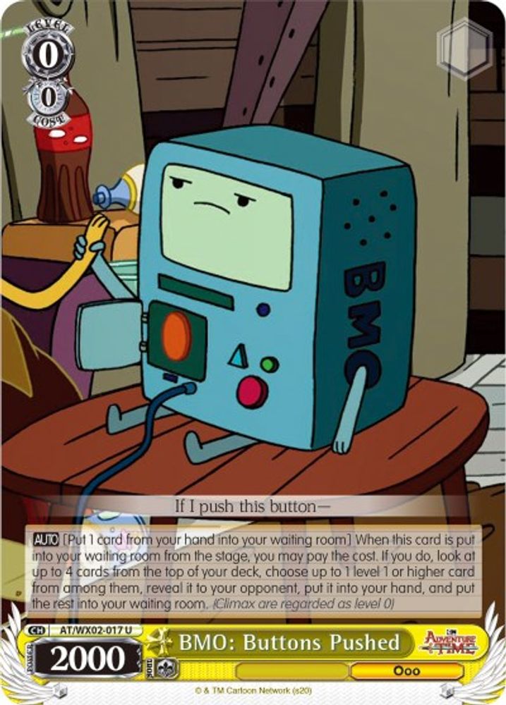 BMO: Buttons Pushed, Standard, front