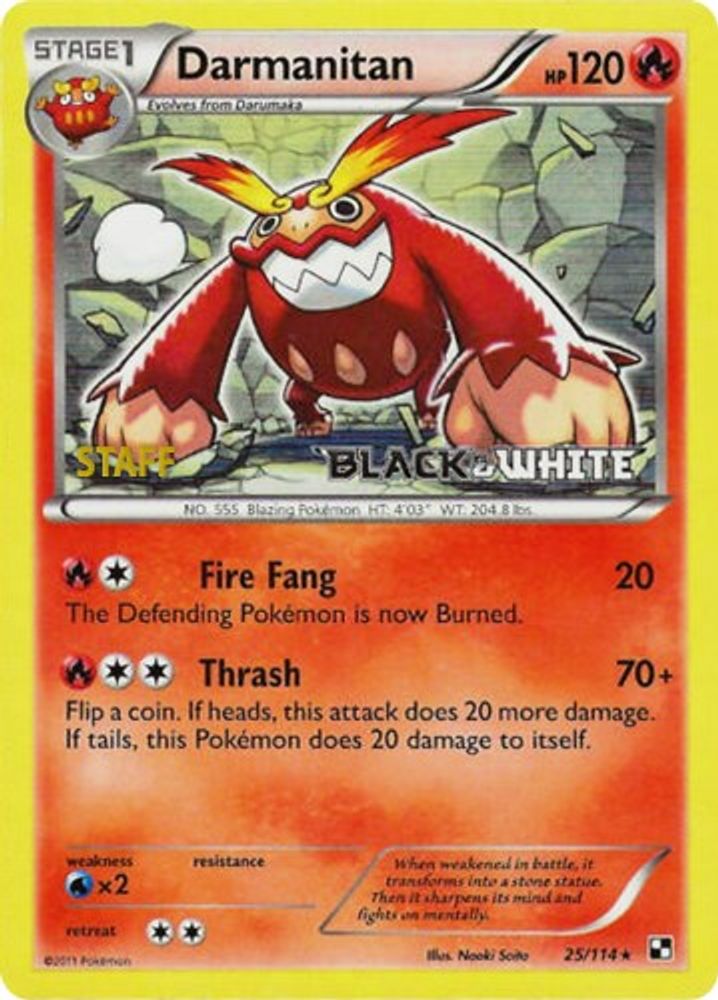 Darmanitan - 25/114 (Prerelease) [Staff]