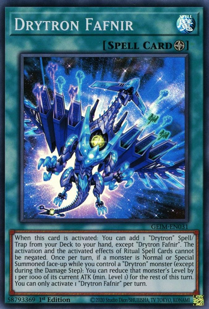 Drytron Fafnir, 1st-edition, front