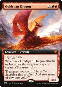 Goldspan Dragon (Extended Art), Kaldheim