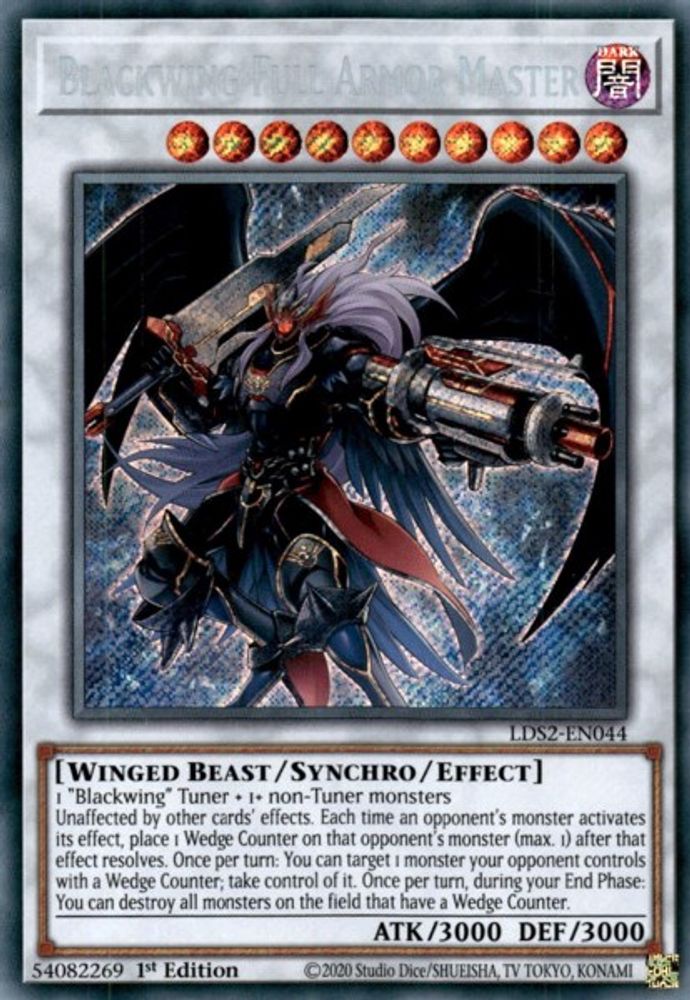 Blackwing Full Armor Master, 1st-edition, front
