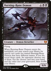 Burning-Rune Demon, Kaldheim